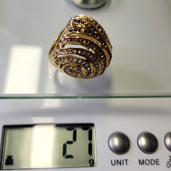 Gold Dome Cocktail Fashion Ring-  Size 5, Size 9 - Picture 16 of 16